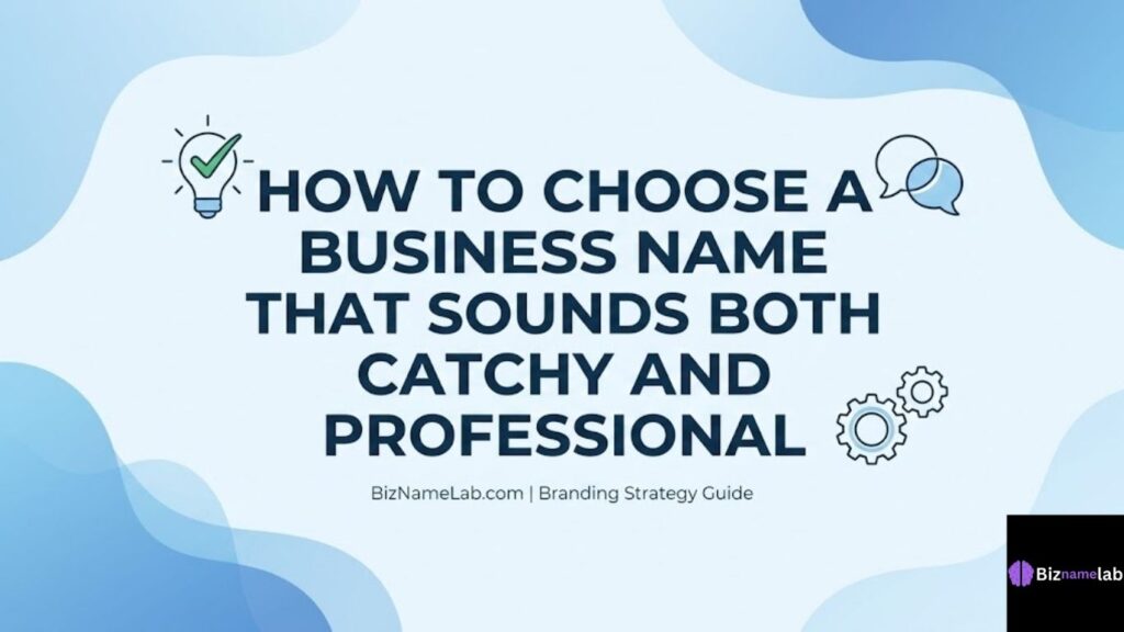 How to Choose a Business Name That Sounds Both Catchy and Professional