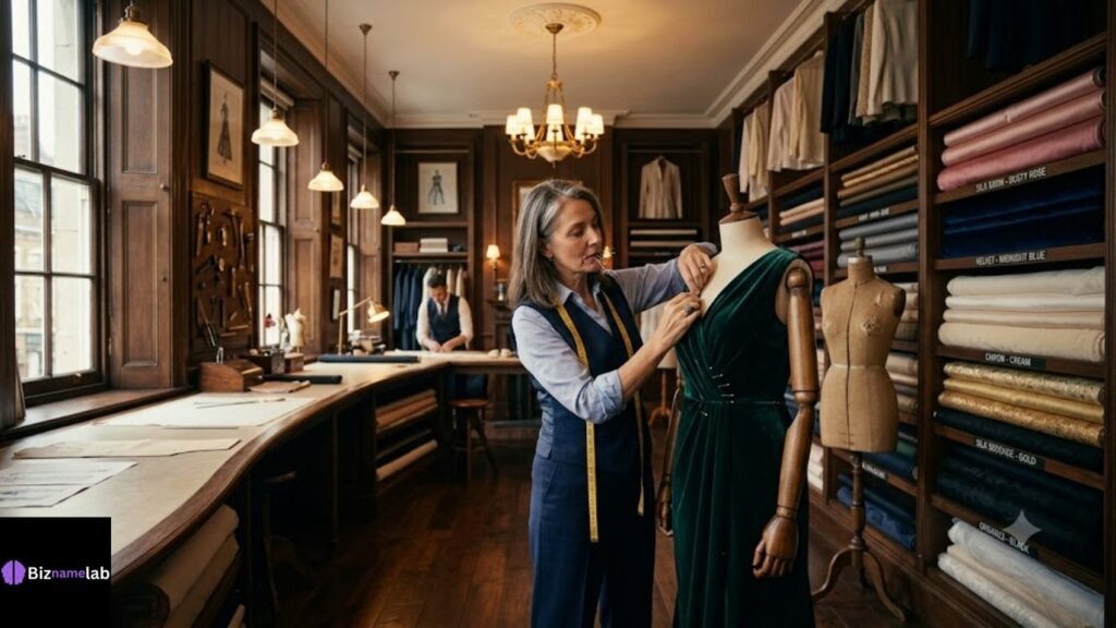 "high-end luxury bespoke tailoring atelier"
