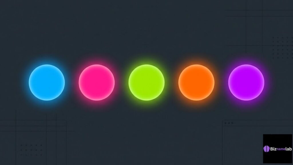 Infographic showing the psychology of neon colors in marketing and digital branding.