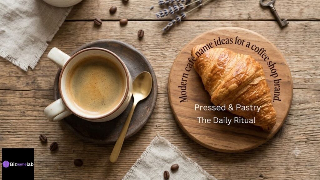 Modern cafe name ideas for a coffee shop brand