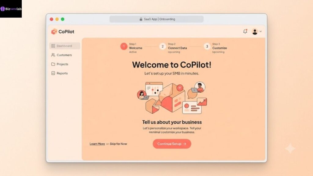 Friendly and approachable SaaS color scheme with peach and coral for onboarding flows