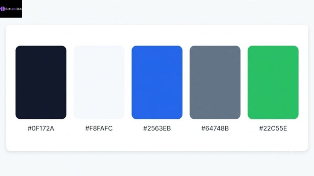 Modern Minimalist SaaS color palette with hex codes