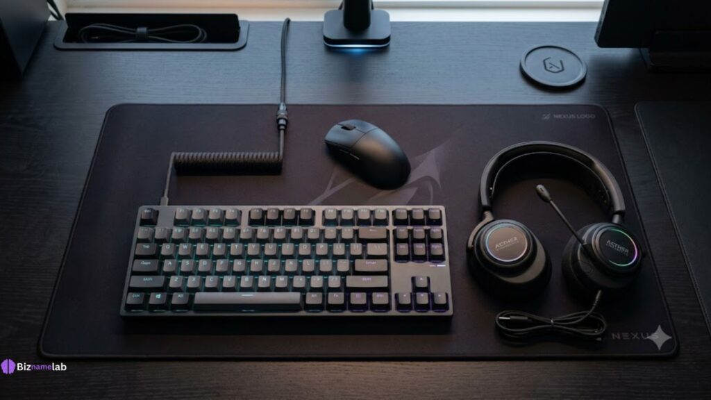 gaming hardware brand name ideas on desk setup