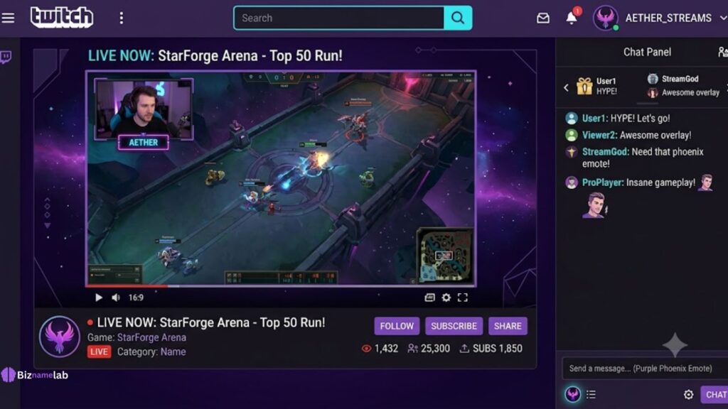 twitch channel name ideas for gaming streamers